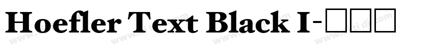Hoefler Text Black I字体转换
